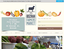 Tablet Screenshot of bozrahfarmersmarket.org